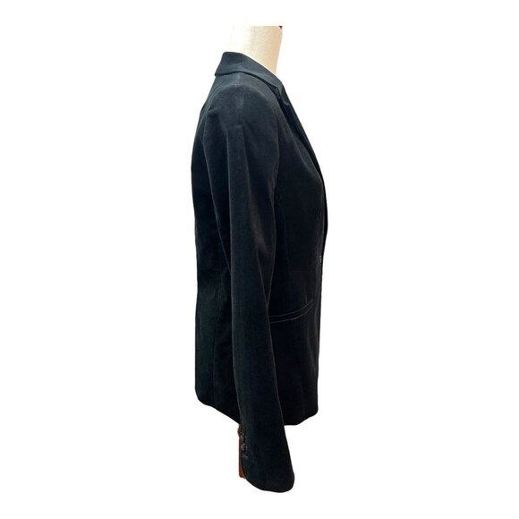 Banana Republic Womens Long Lean Velvet Blazer~Size Unknown (No Tag)~Black L5 08 - Picture 4 of 11